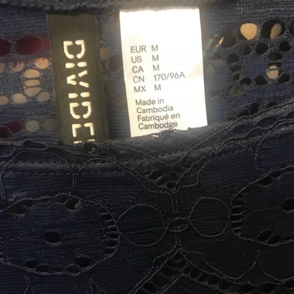 NWOT Dark blue peplum top - Picture 3 of 3